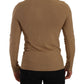 Ermanno Scervino Brown Wool Knit V-neck Men Pullover Sweater