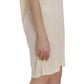 Costume National Cream Round Neck Knee Length Dress