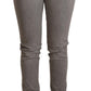Acht Gray Cotton Low Waist Skinny Push Up Denim Jeans