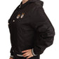 Dolce & Gabbana Black Polyester Hooded Bomber Full Zip Jacket