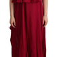 PLEIN SUD Orchid Silk Sleeveless Long Maxi Ruffle Shift Dress