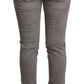 Acht Gray Cotton Low Waist Skinny Push Up Denim Jeans