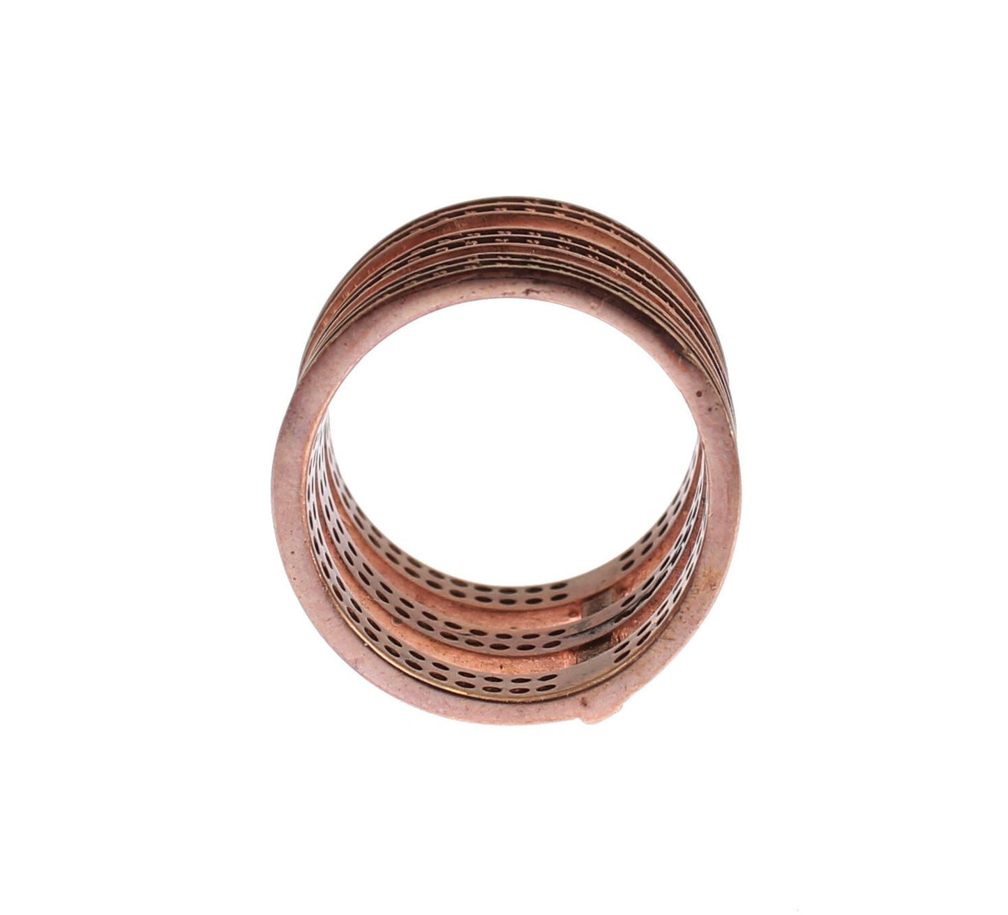 Nialaya Gold 925 Silver Clear CZ Pink Ring