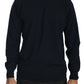 MILA SCHÖN Dark Blue Crewneck Pullover 100% Wool Sweater