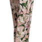Dolce & Gabbana Pink Lily Mid Waist Wide Leg Pants