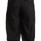 GF Ferre Black Viscose Cropped Harem Pants