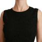Dolce & Gabbana Black Floral Lace Sheath Gown Dress