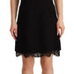 Dolce & Gabbana Black Lace Sheath A-line Mini SARTORIA Dress