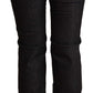 Costume National Black Cotton Low Waist Skinny Jeans