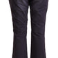 Jucca Black Low Waist Folded Hem Flared Cropped Pants