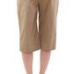 Dolce & Gabbana Beige Solid Cotton Shorts Pants