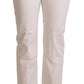 L'Autre Chose White Cotton Mid Waist Cropped Denim Jeans