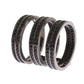Nialaya Black CZ Rhodium 925 Silver Ring