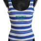Dolce & Gabbana Blue Striped One Piece Women Beachwear Bikini