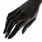Nialaya Black CZ Star 925 Silver Womens Ring