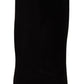 Dolce & Gabbana Black Suede Leather Crystal Heels Boots Shoes