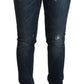 Acht Blue Washed Low Waist Slim Fit Denim Jeans