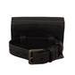 Dolce & Gabbana Black Leather Trifold Purse Belt Strap Multi Kit Wallet