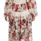 Dolce & Gabbana Multicolor Floral Silk Maxi A-Line Shift Dress