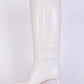 Paris Texas Croco Leather Print Stiletto 60 Boot in Ivory