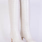 Paris Texas Croco Leather Print Stiletto 60 Boot in Ivory