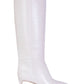 Paris Texas Croco Leather Print Stiletto 60 Boot in Ivory