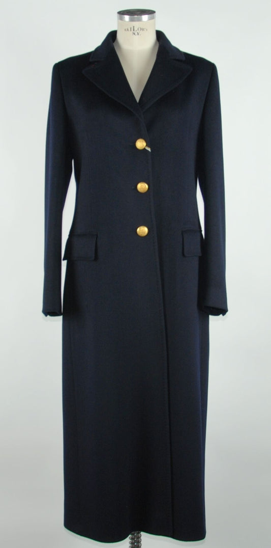 Made in Italy Blue Wool Jackets & Coat