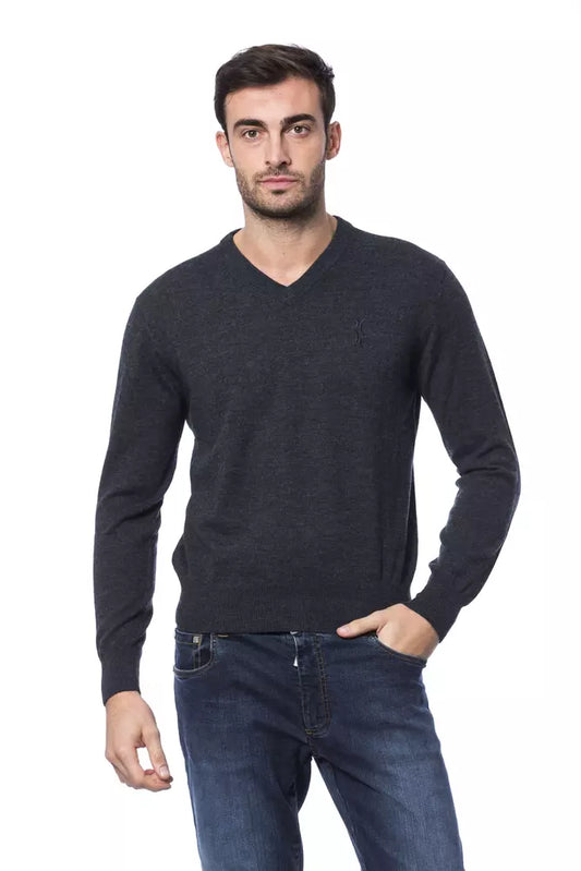 Billionaire Italian Couture Gray Merino Wool Sweater