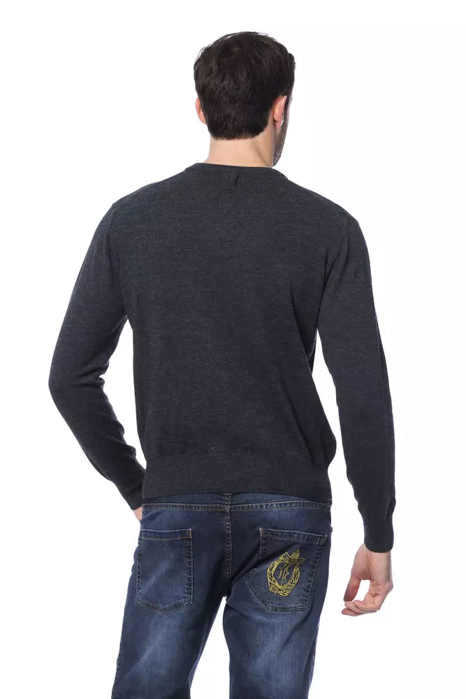 Billionaire Italian Couture Gray Merino Wool Sweater