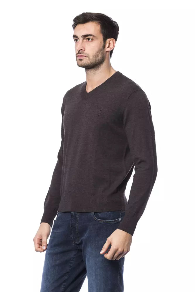 Billionaire Italian Couture Brown Merino Wool Sweater