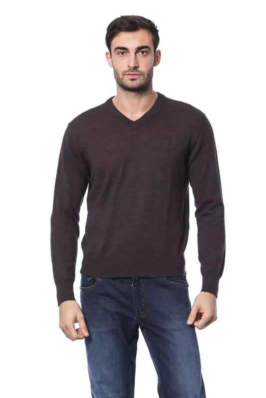 Billionaire Italian Couture Brown Merino Wool Sweater