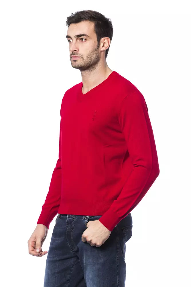 Billionaire Italian Couture Red Merino Wool Sweater