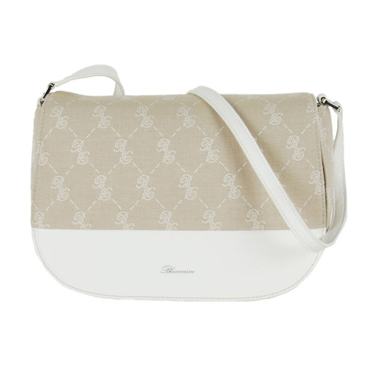 Blumarine White Cotton Crossbody Bag