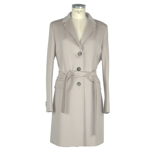 Made in Italy Beige Wool Jackets & Coat