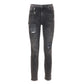 Imperfect Black Cotton Jeans & Pant