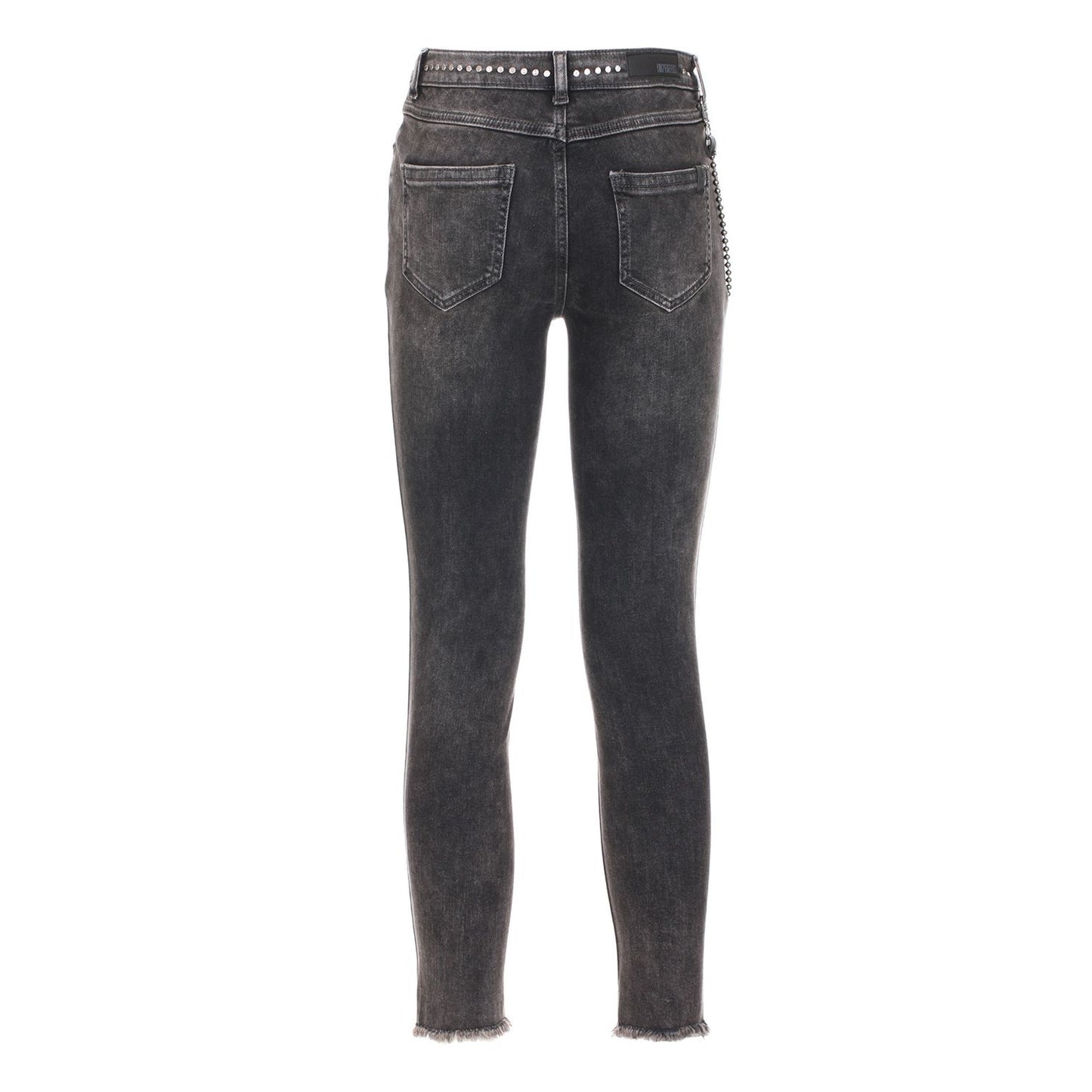 Imperfect Black Cotton Jeans & Pant