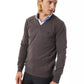 Uominitaliani Gray Merino Wool Sweater