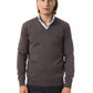 Uominitaliani Gray Merino Wool Sweater