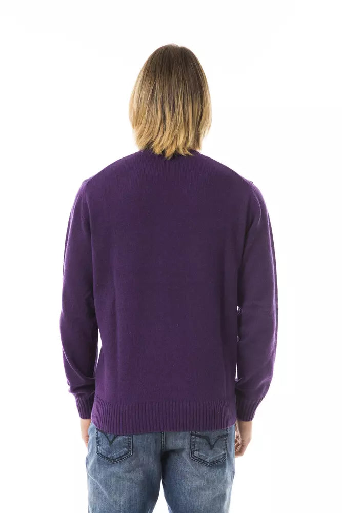 Uominitaliani Violet Wool Sweater