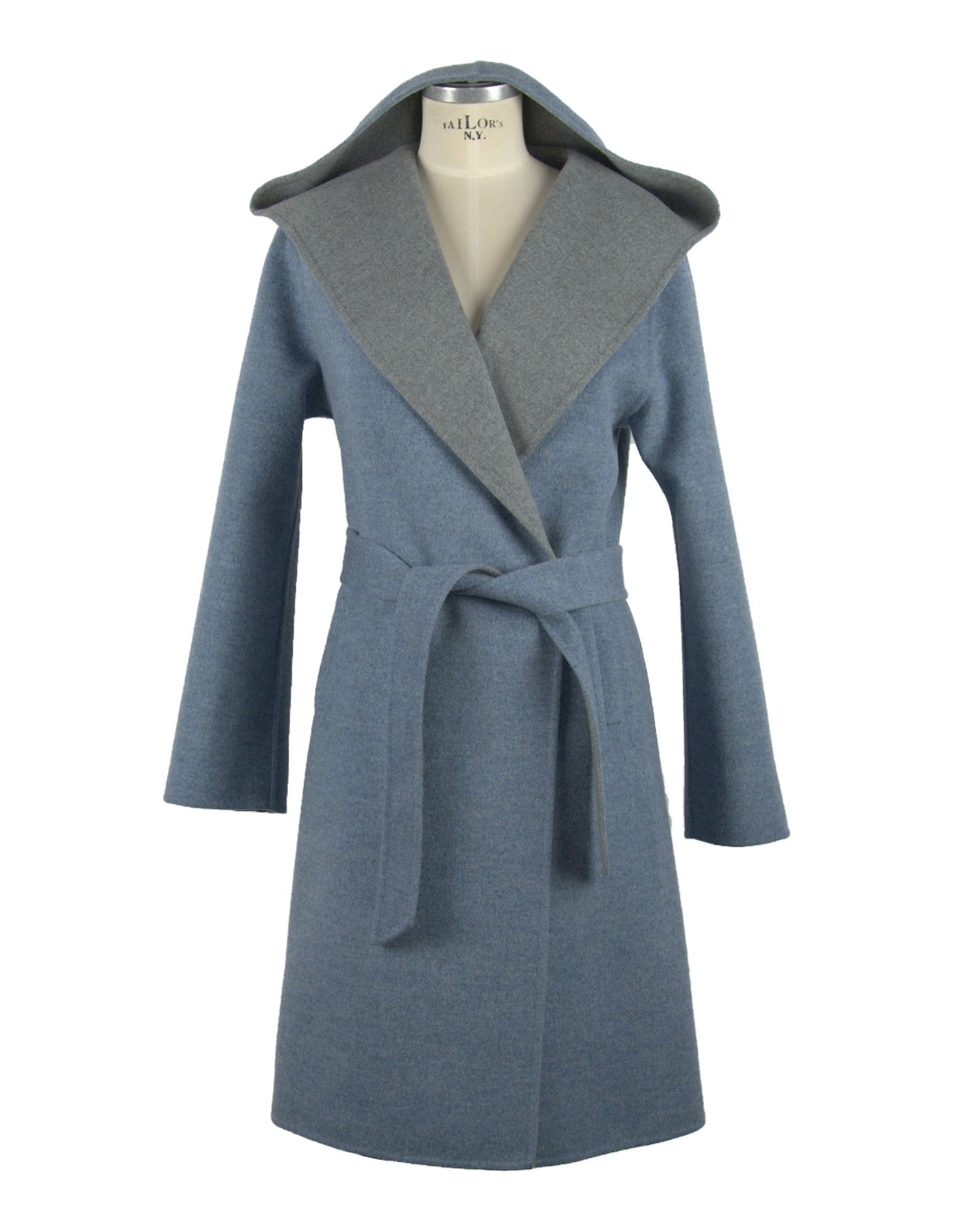 Made in Italy Blue Wool Jackets & Coat