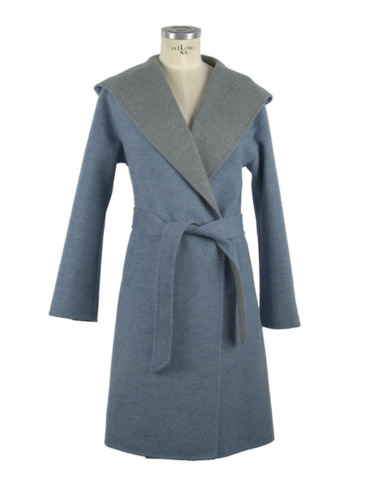 Made in Italy Blue Wool Jackets & Coat