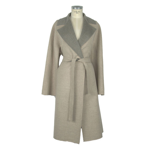 Made in Italy Beige Wool Jackets & Coat