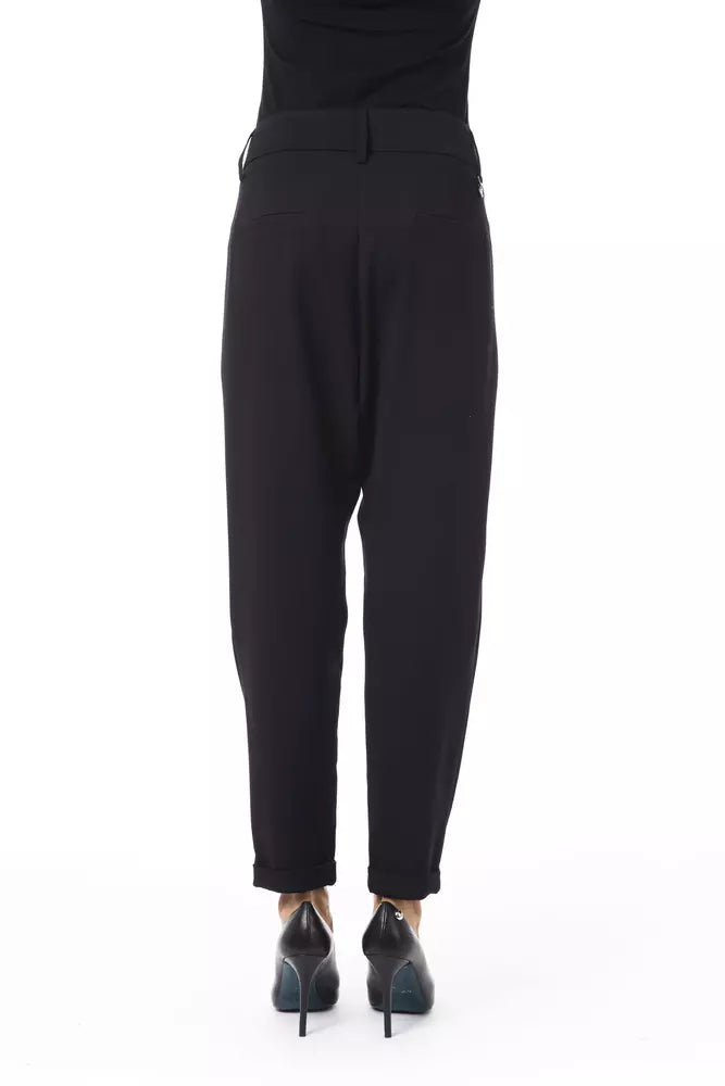 BYBLOS Black Polyester Jeans & Pant