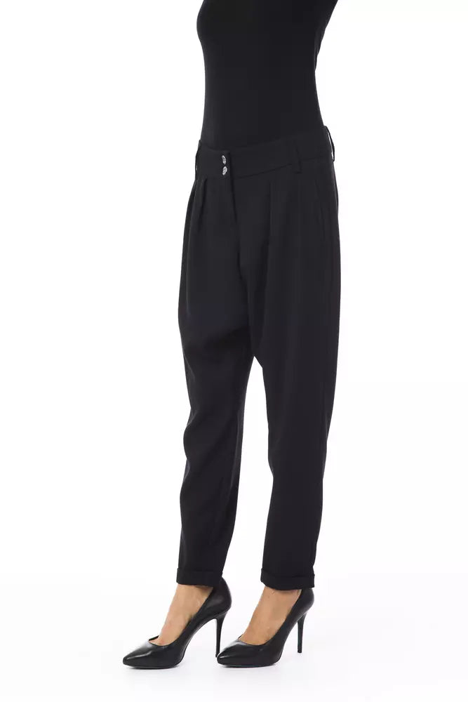 BYBLOS Black Polyester Jeans & Pant