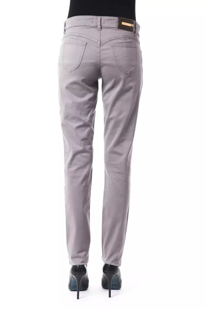 BYBLOS Gray Cotton Jeans & Pant