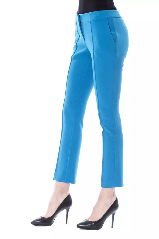 BYBLOS Light Blue Polyester Jeans & Pant