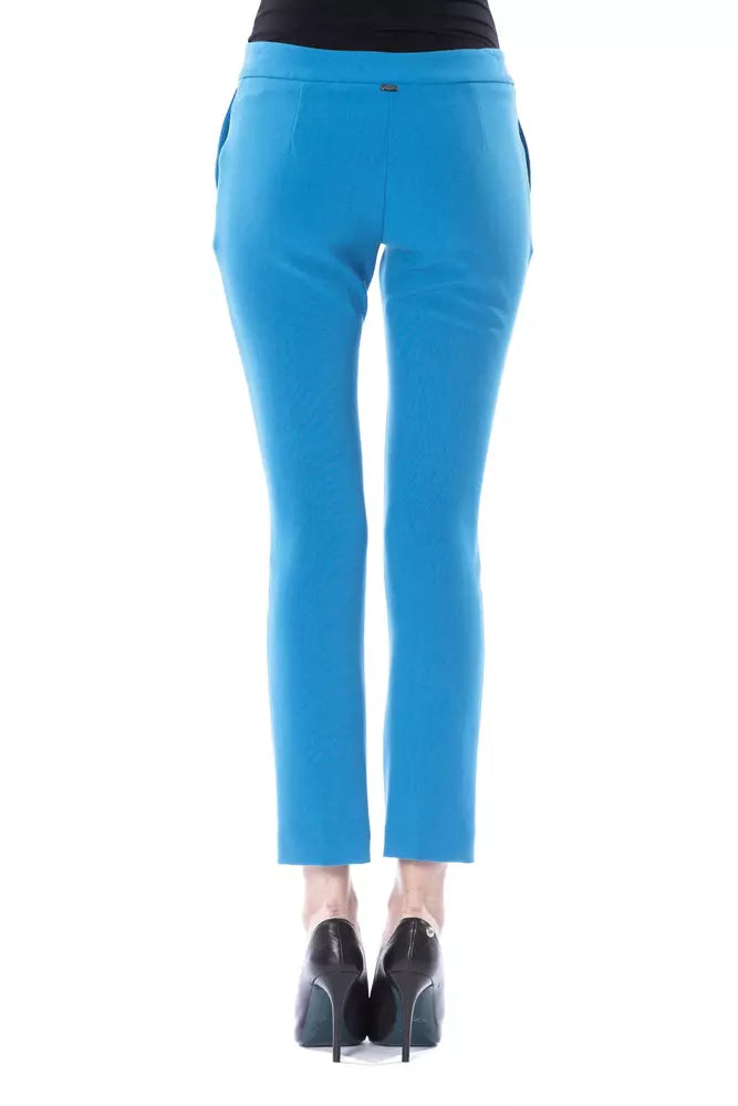 BYBLOS Light Blue Polyester Jeans & Pant