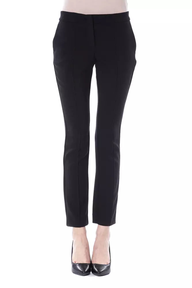 BYBLOS Black Polyester Jeans & Pant
