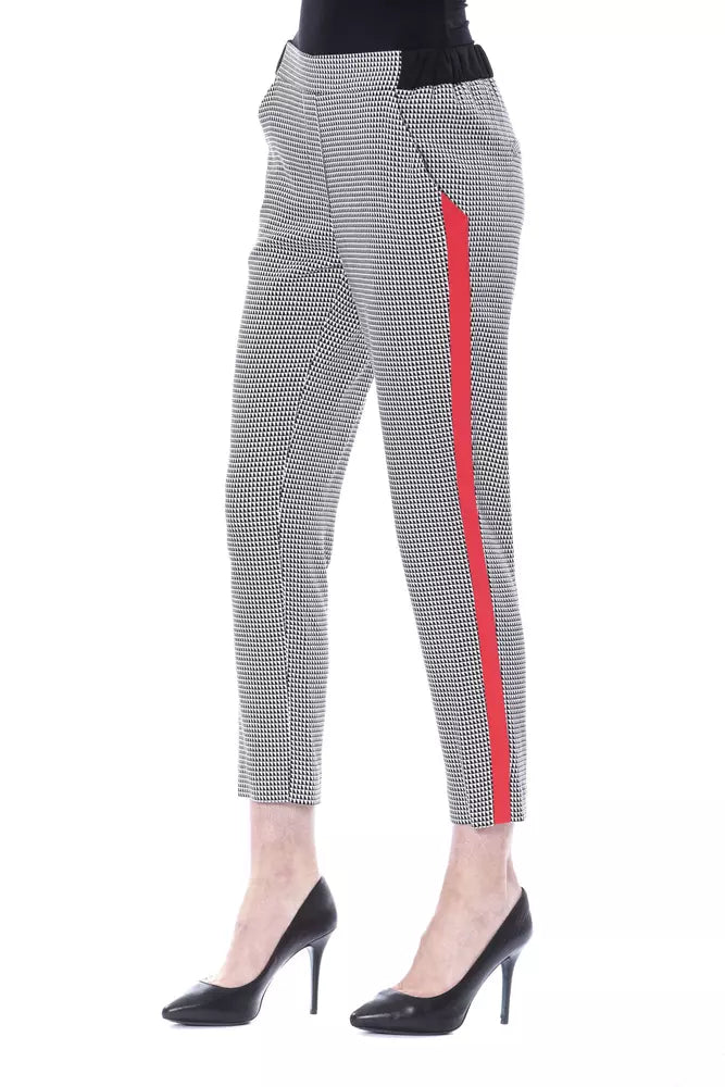 BYBLOS Black/White Viscose Jeans & Pant