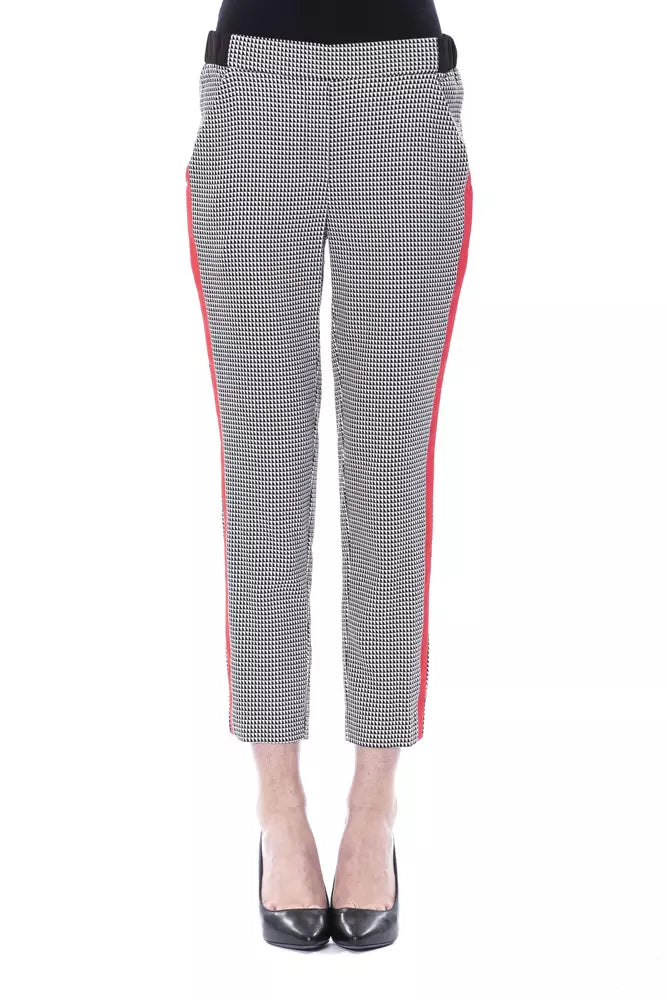 BYBLOS Black/White Viscose Jeans & Pant